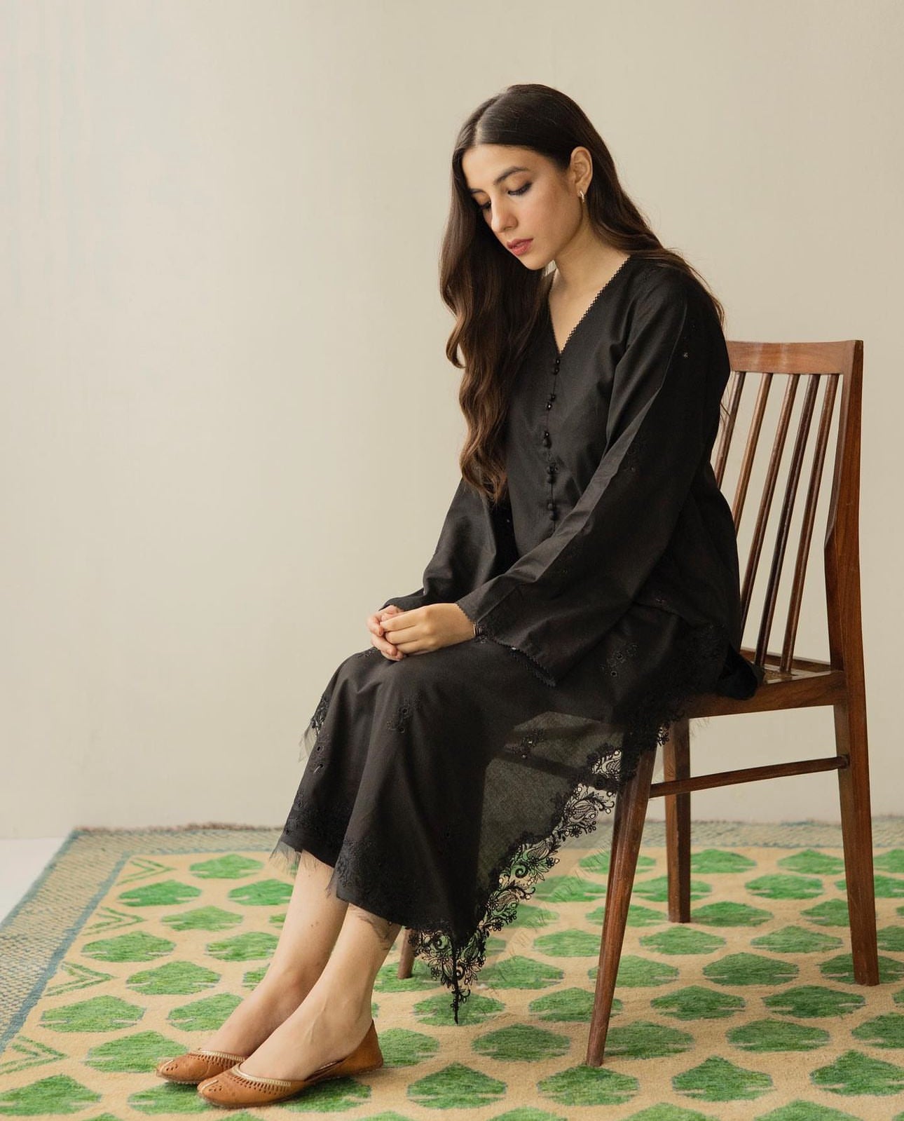 Shab Zehra /  Jet Black | Stitched- 3 Piece