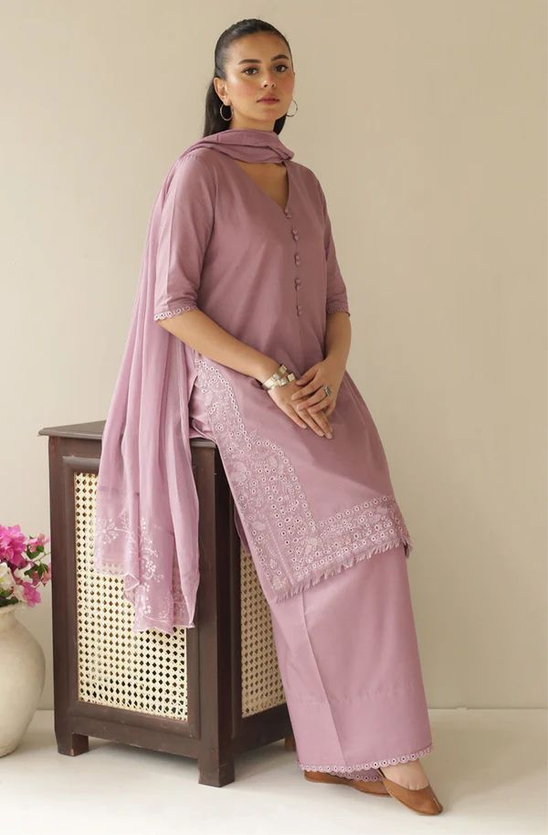 Soft Petal | 3 piece Stitched embroidered casual wear