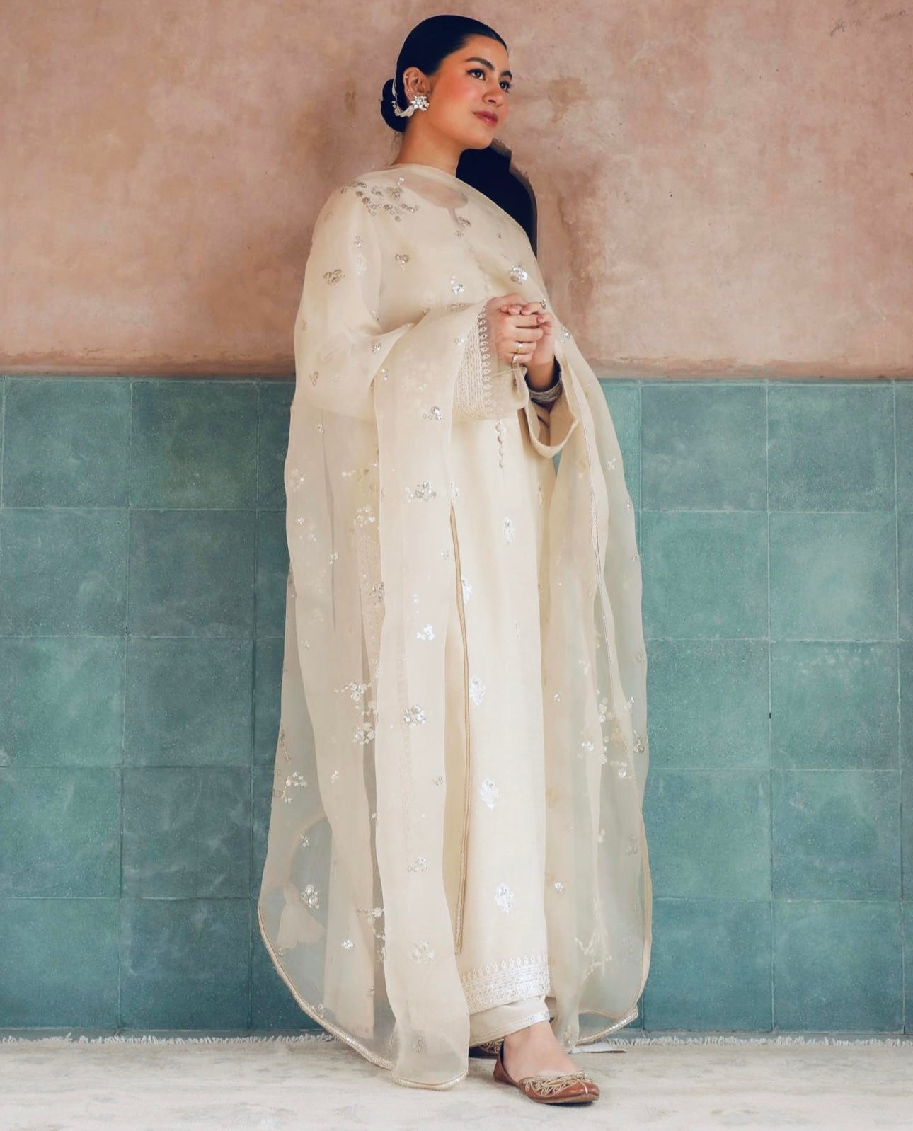 Noor-e-Eid  /  Ivory | Stitched- 3 Piece