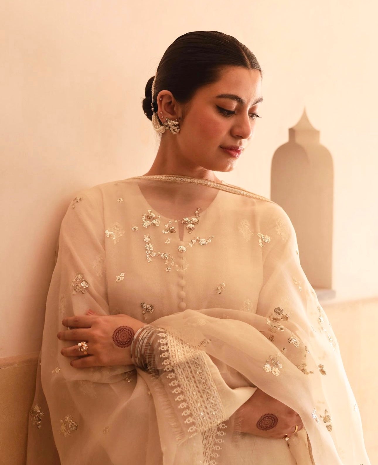 Noor-e-Eid  /  Ivory | Stitched- 3 Piece