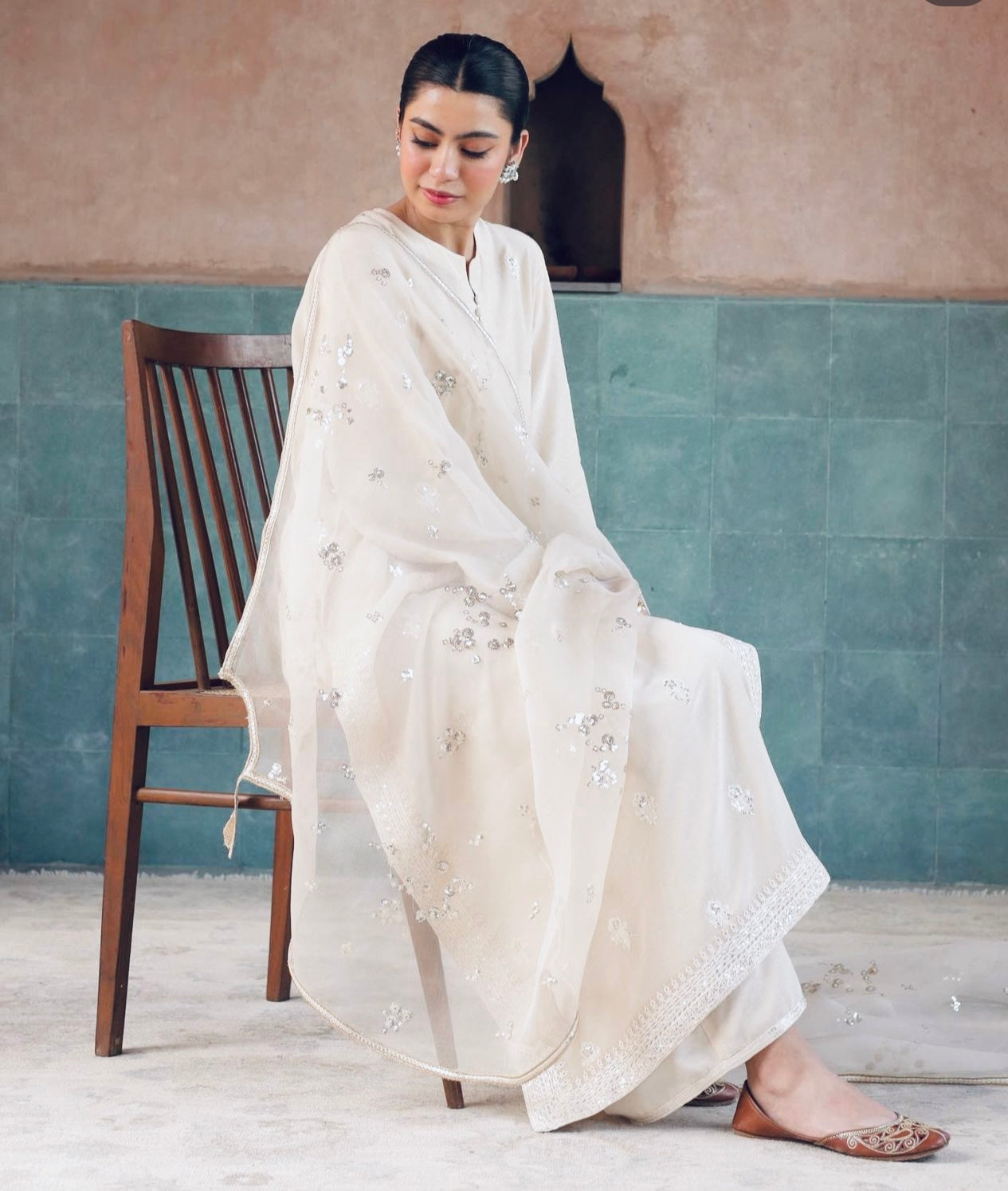 Noor-e-Eid  /  Ivory | Stitched- 3 Piece