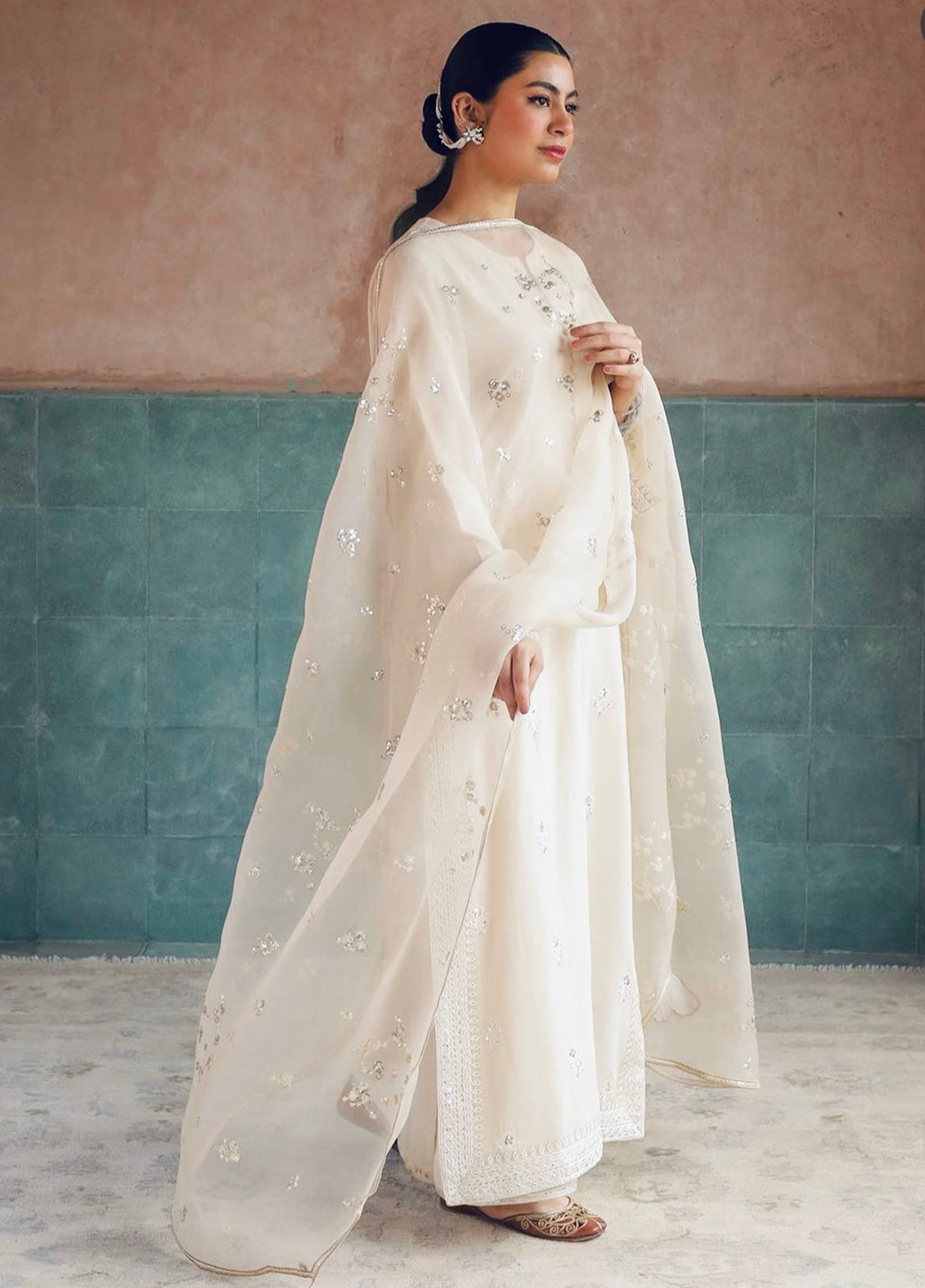 Noor-e-Eid  /  Ivory | Stitched- 3 Piece