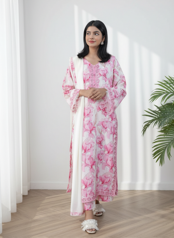 Pink floral | 3 Piece