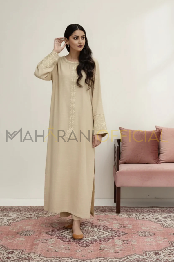 Sandstone 2-piece Ready to Wear Khaddar Suit