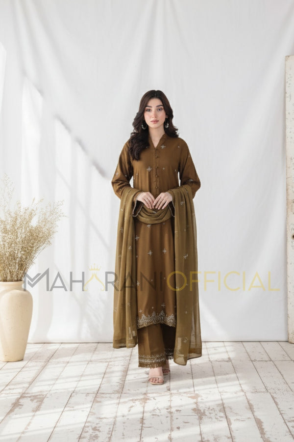 Shahmeen 3 piece ready to wear winter collection for women
