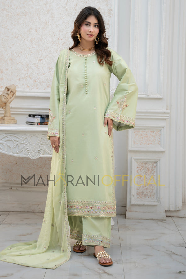 Pista Dream 3 piece Embroidered Stitched suit