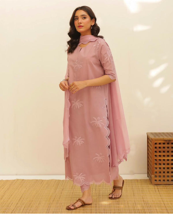 Rosy Bloom | 2-Piece Stitched Suit