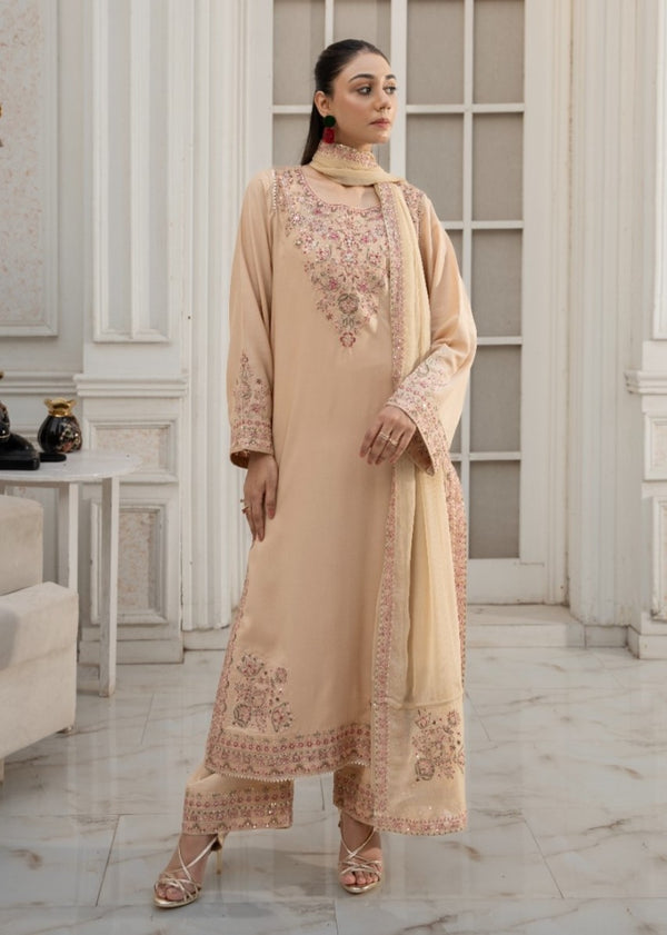 Skin bloom 3 piece Embroidered Stitched suit